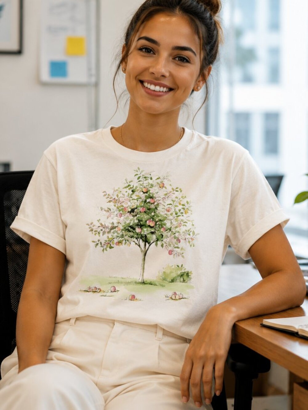 Apple Tree Graphic T-Shirt | Cute Fruit Orchard Nature Tee